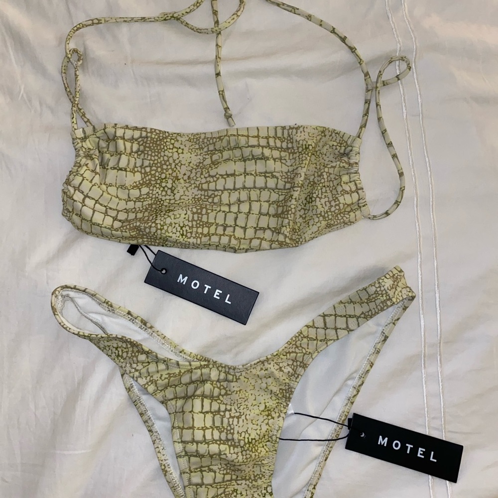 Motel snakeskin bikini set